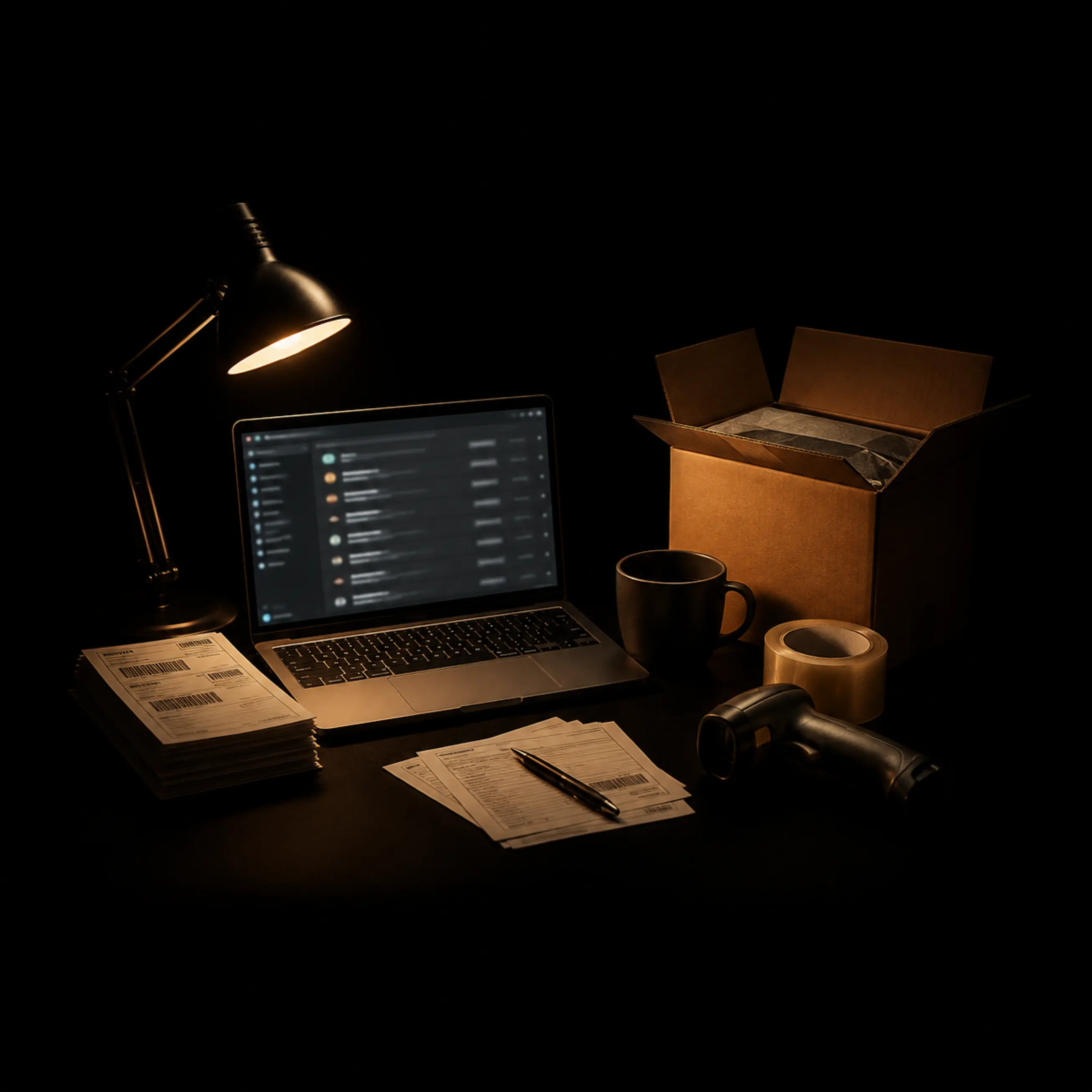 Arbeitsplatz im Kundenservice eines Onlineshops mit automatisierter Ticketbearbeitung
